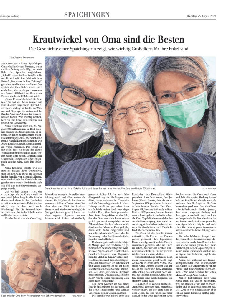 Schwäbische_Zeitung_Oma_Annas_Geburtstag