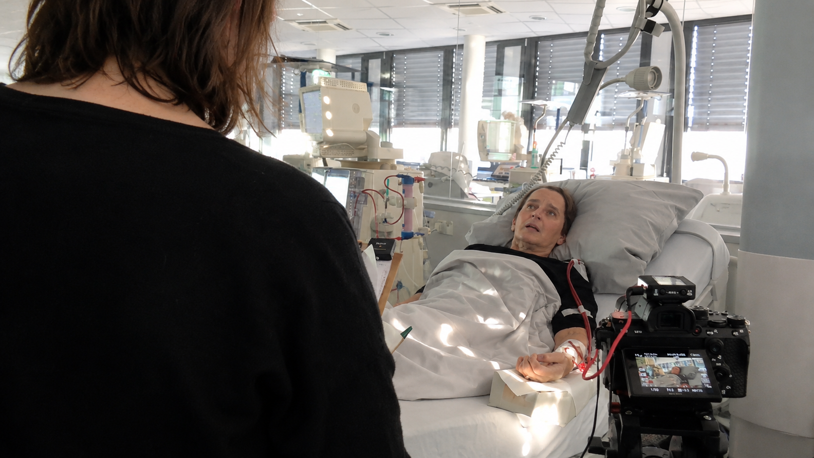 Patienteninterview beim Recruiting-Filmdreh im Nierenzentrum Freiburg