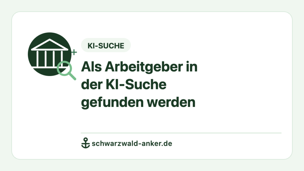 Illustration: Stadtverwaltung als Arbeitgeber in der KI-Suche gefunden werden