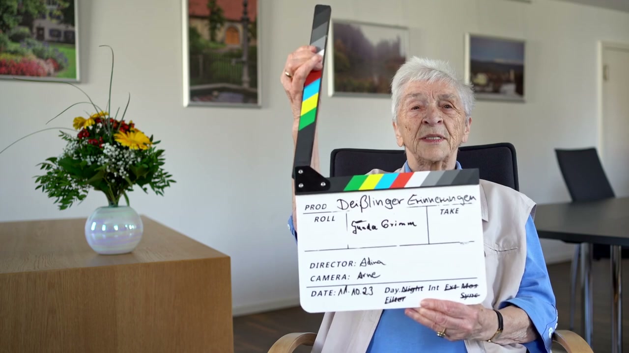 Personenbezogener Erinnerungsfilm: Gunda mit der Filmklappe der Deißlinger Erinnerungen